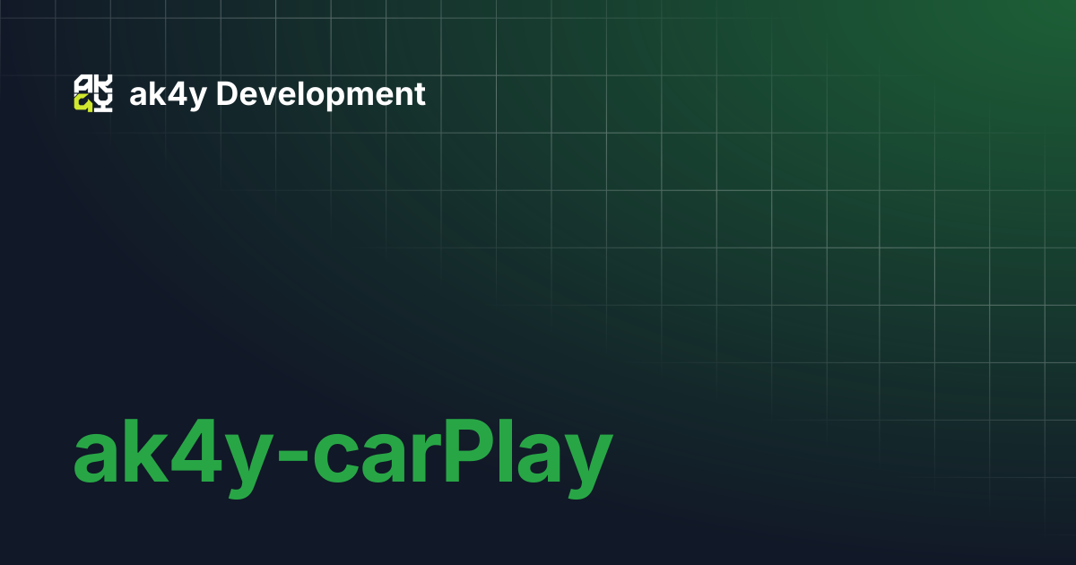 ak4y-carPlay | ak4y Development